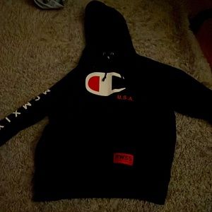mens large champion hoodie